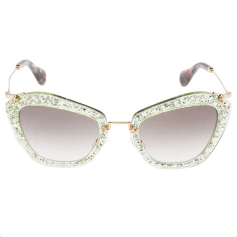 replica miu miu glitter sunglasses|Miu Miu Sunglasses for Women .